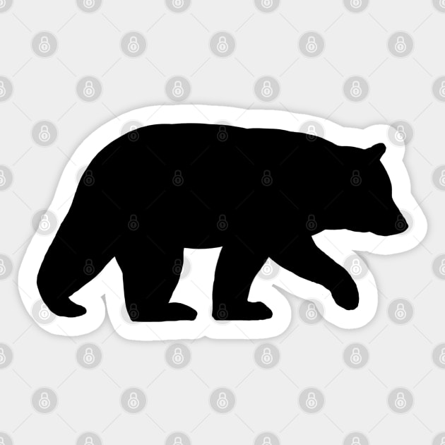 Black Bear Silhouette Sticker by Coffee Squirrel